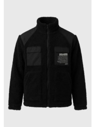 ανδρικό μπουφάν sherpa fleece με όρθιο γιακά