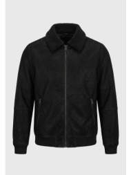 ανδρικό faux suede aviator jacket