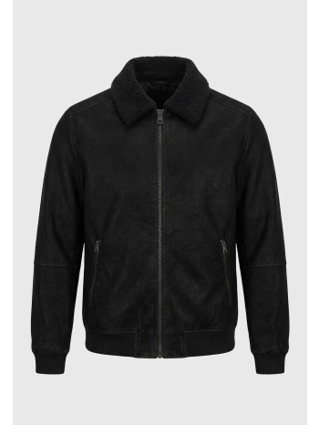 ανδρικό faux suede aviator jacket