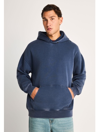 ανδρική μπλούζα φούτερ oversized με κουκούλα