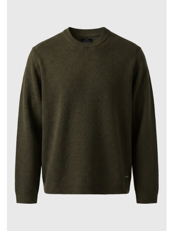 ανδρικό μελανζέ πλεκτό πουλόβερ με crew neck