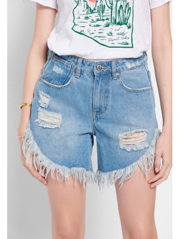 γυναικείο τζιν σορτς με φθορές