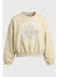 γυναικείο loose fit φούτερ crewneck με πέρλες