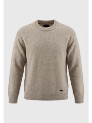 wool-blend relaxed πλεκτό crewneck πουλόβερ