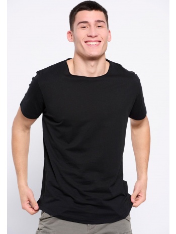 loose fit t-shirt με raw cut λαιμόκοψη