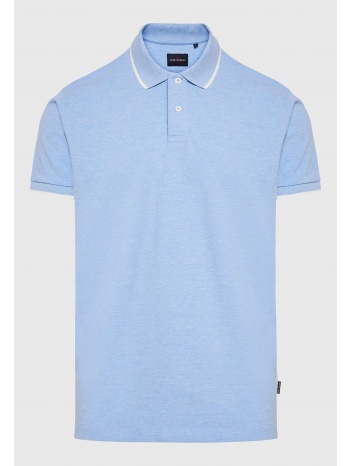 essential μπλούζα polo σε μελανζέ ύφασμα