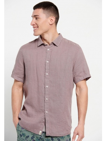 κοντομάνικο λινό πουκάμισο