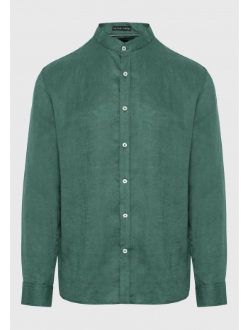 λινό πουκάμισο με λαιμό mao