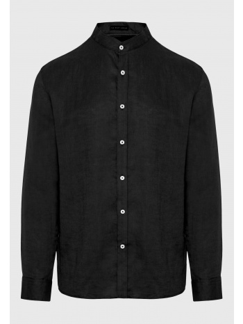 λινό πουκάμισο με λαιμό mao