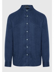 λινό πουκάμισο με λαιμό mao