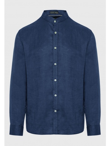 λινό πουκάμισο με λαιμό mao