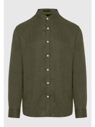 λινό πουκάμισο με λαιμό ...