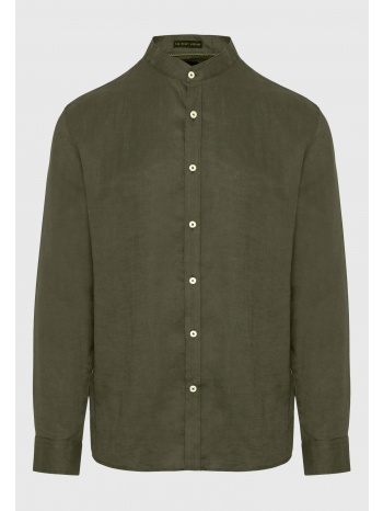 λινό πουκάμισο με λαιμό mao