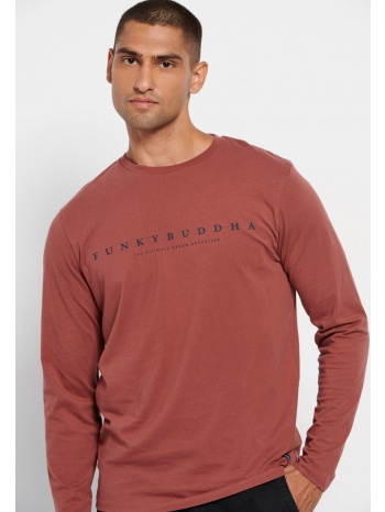 μακρυμάνικη μπλούζα με branded τύπωμα