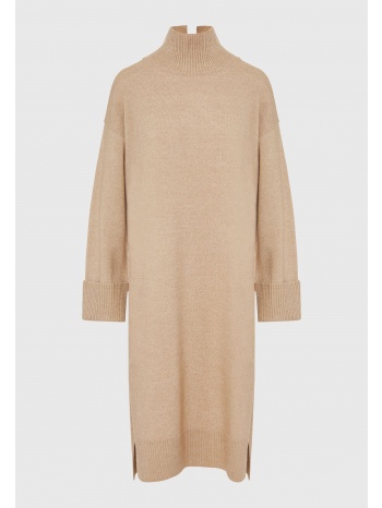 μίντι πλεκτό φόρεμα με πλαϊνά σκισίματα