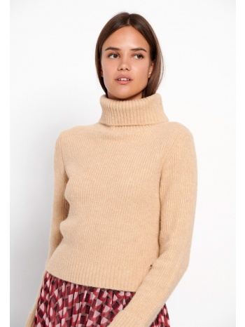 πλεκτή μπλούζα με ψηλό λαιμό