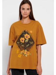 oversized garment dyed t-shirt με τύπωμα