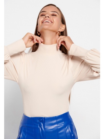 μακρυμάνικη μπλούζα σε ύφανση rib