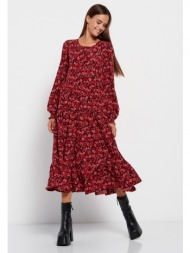 φλοράλ μάξι φόρεμα με ...