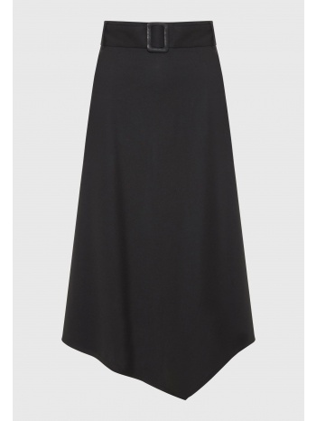 μίντι φούστα με ασσύμετρο τελείωμα