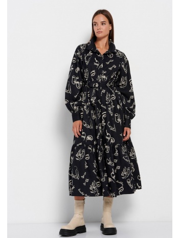 εμπριμέ μάξι φόρεμα