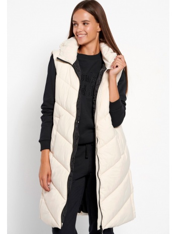 long fit αμάνικο puffer τζάκετ
