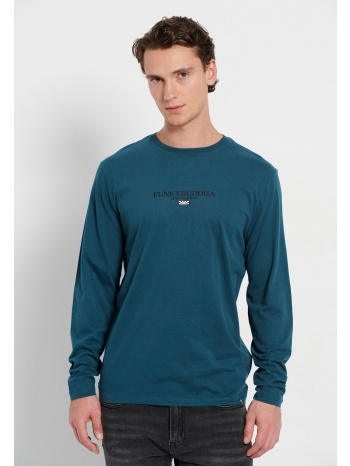 μακρυμάνικη μπλούζα με τύπωμα στο στήθος