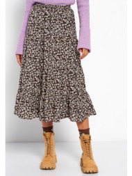 φλοράλ φούστα με κουμπιά
