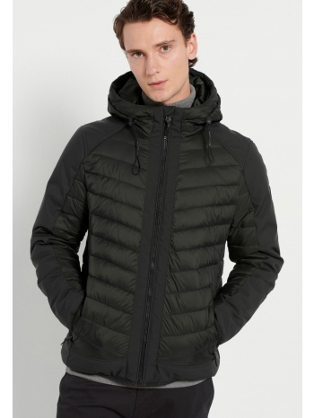 καπιτονέ μπουφάν με κουκούλα