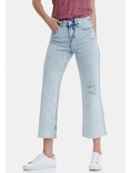 regular straight fit jeans με φθορές