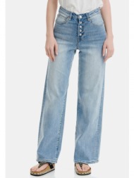 wide leg fit jeans με πλύσιμο
