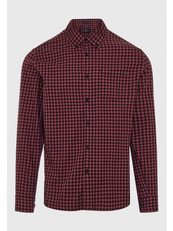 ανδρικό καρό πουκάμισο με τσέπη