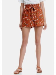 viscose shorts με floral τύπωμα