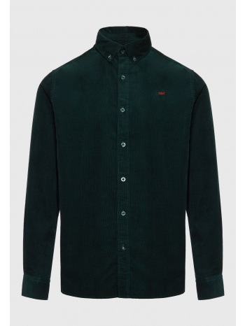 κοτλέ πουκάμισο με κεντημένο logo