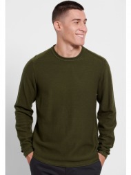 casual πλεκτή μπλούζα με ...