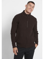 πλεκτή ζακέτα με φερμουάρ