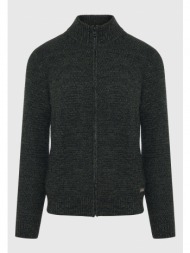 πλεκτή ζακέτα με φερμουάρ
