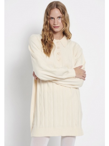 relaxed cable knit μίνι φόρεμα