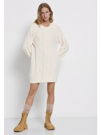 cable knit σενίλ μίνι φόρεμα