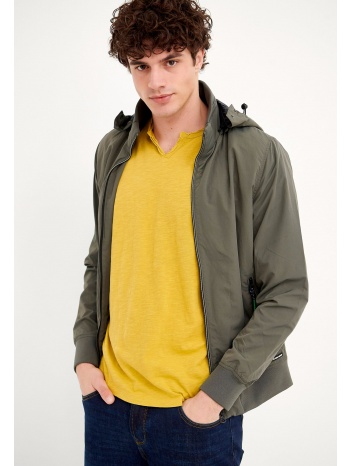 ελαφρύ μπουφάν με αποσπώμενη κουκούλα