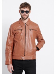 ανδρικό δερμάτινο jacket (sheepskin) marron