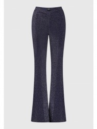 flare fit παντελόνι με μεταλλιζέ νήμα