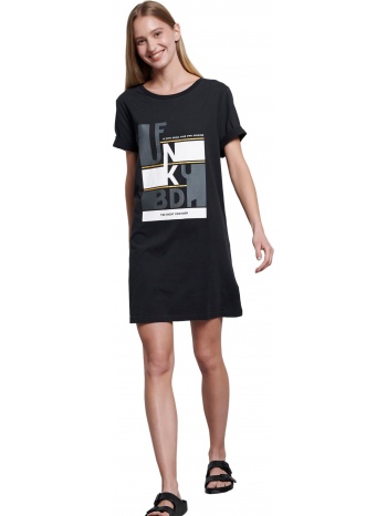 t-shirt φόρεμα με τυπωμένο λογότυπο
