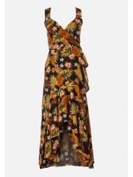 φλοράλ midi φόρεμα