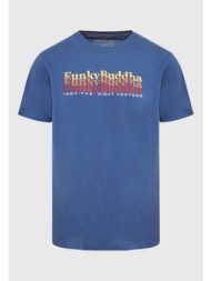 t-shirt με colorblock branded τύπωμα