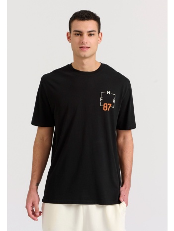 relaxed fit t-shirt με text artwork τύπωμα στην πλάτη