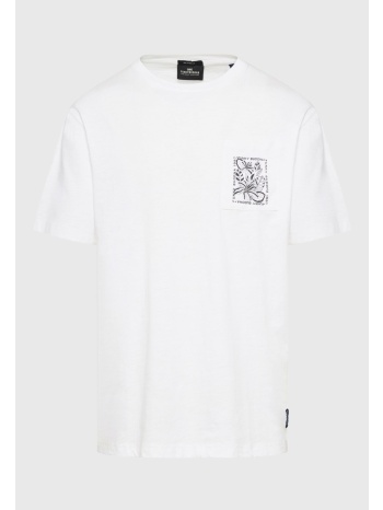 relaxed fit t-shirt με tropical τύπωμα στην πλάτη