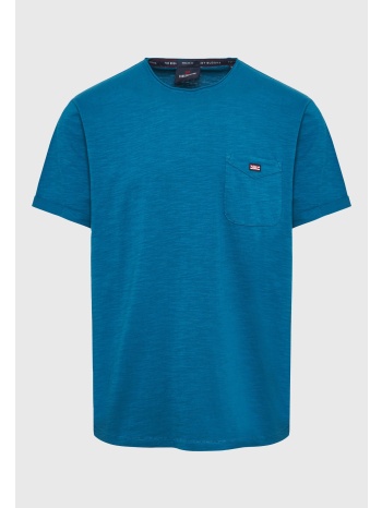 βαμβακερό t-shirt με τσέπη στο στήθος