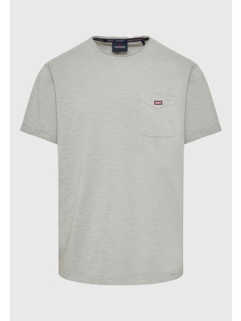 βαμβακερό t-shirt με τσέπη στο στήθος