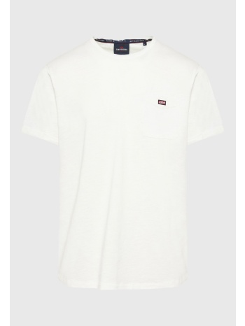 βαμβακερό t-shirt με τσέπη στο στήθος